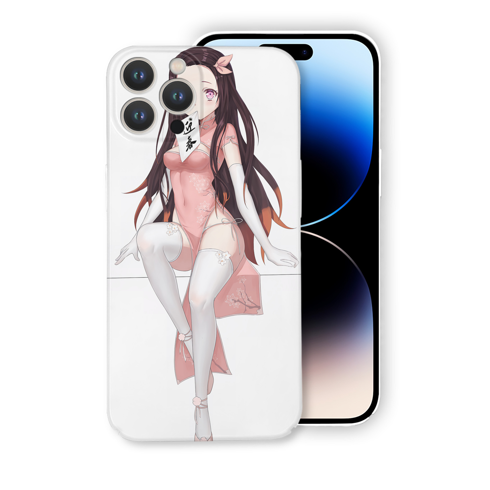 （画像用） 鬼滅の刃（きめつのやいば）竈門 禰󠄀豆子／かまど ねずこ Kamado Nezuko 【iPhone 14シリーズ対応】ハードケース